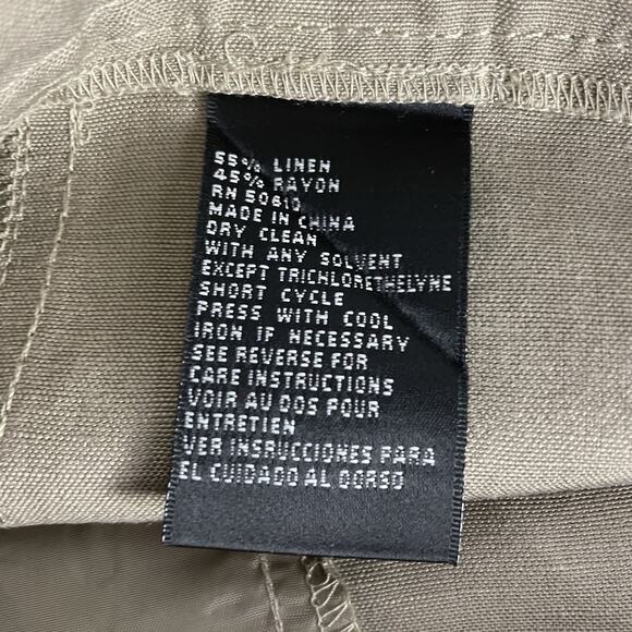 Kasper Women's Blazer Skirt Set Tan Linen-blend Blazer sz 6 Skirt sz 2 Petite - Picture 10 of 12